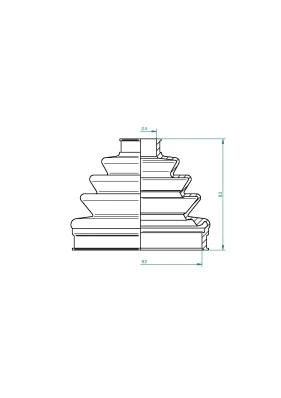 Fuelle, árbol de transmisión delantero exterior 190971 Loebro