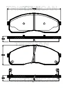 Pastillas de freno K75A3328Z Hyundai/Kia