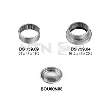 Juego de suspensiones, brazo oscilante trasero SNR KS55902