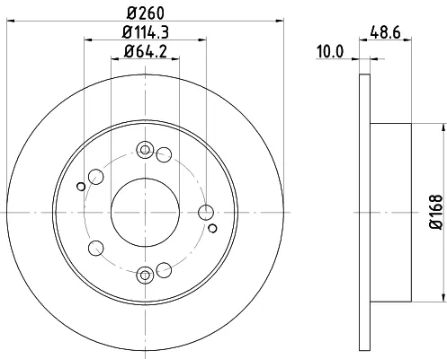 Disco de freno trasero 54251 HELLA-PAGID