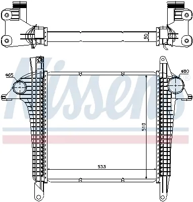 Intercooler 97057 Nissens