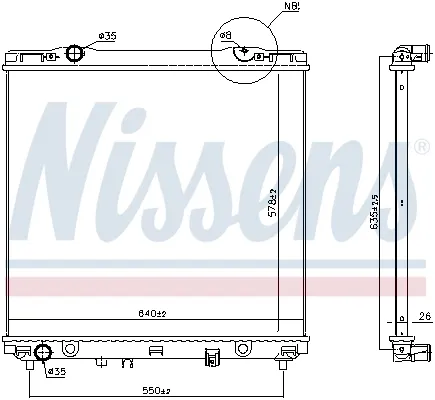 Radiador 66773 Nissens