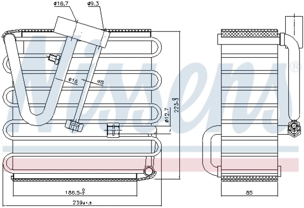Evaporador, aire acondicionado Honda Civic 5 (EG)