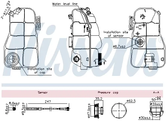 Vaso de expansión Volvo V40 525, 526
