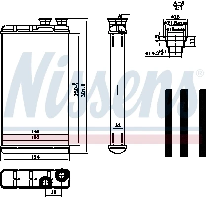 Radiador de calefacción 4M0898037C VAG