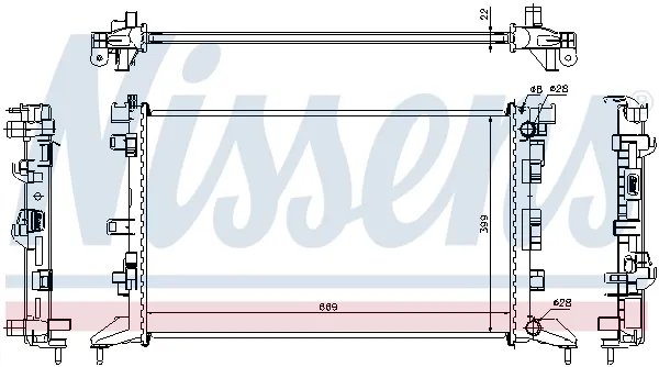 Radiador 637602 Nissens
