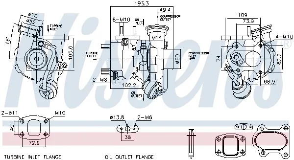 Turbocompresor A904096429964 Mercedes