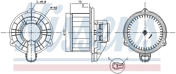 Motor eléctrico, ventilador habitáculo Hyundai Accent 5 (HC)