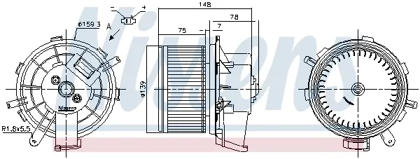 Ventilador habitáculo 87675 Nissens