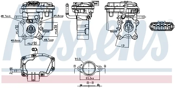 Válvula EGR 98447 Nissens