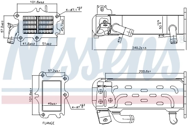 Enfriador EGR de recirculación de gases de escape Mercedes Sprinter 5-T (906)