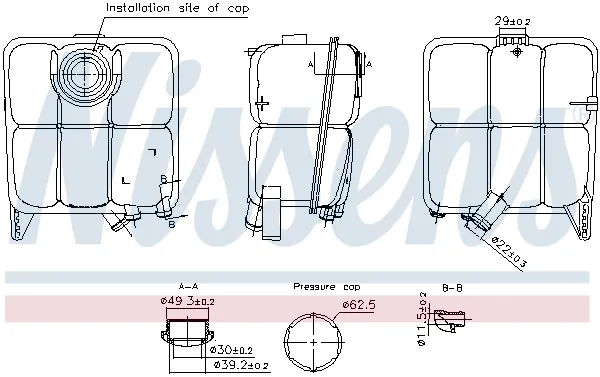 Vaso de expansión 996346 Nissens