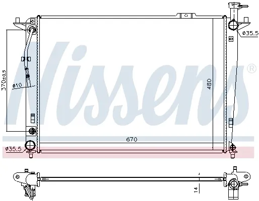 Radiador 666208 Nissens