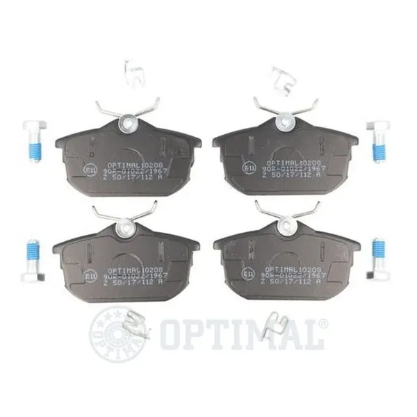 Pastillas de freno traseras 10208 Optimal