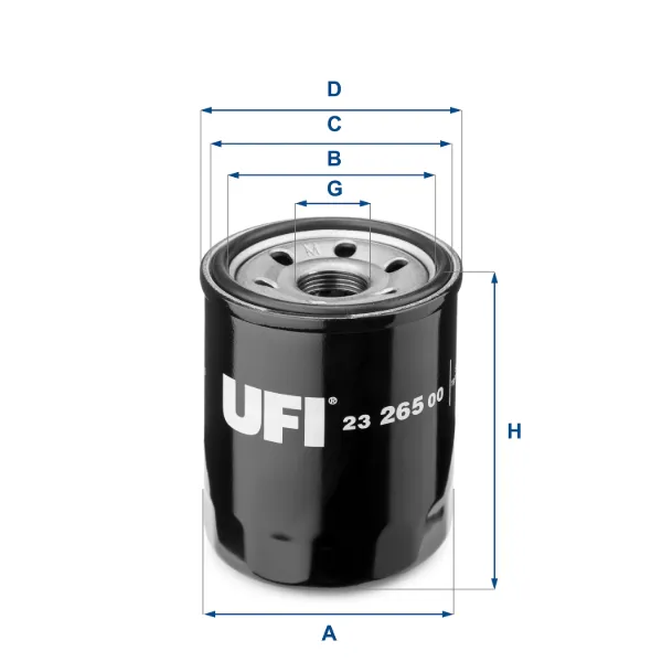 Filtro de aceite 2326500 UFI