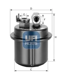 Filtro de combustible 3153500 UFI