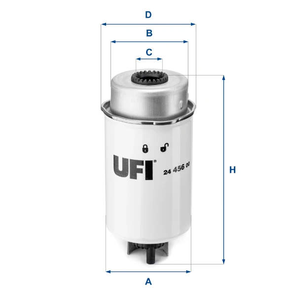 24.456.00 UFI filtro combustible