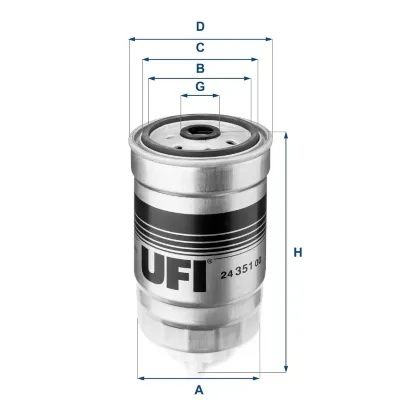 Filtro de combustible 2435100 UFI