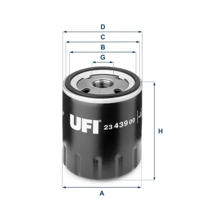 Filtro de aceite 2343900 UFI