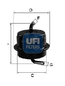 Filtro de combustible 3156500 UFI