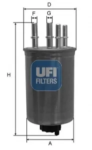 Filtro de combustible 2413000 UFI