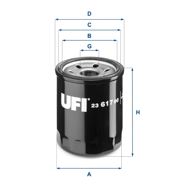 23.617.00 UFI filtro de aceite