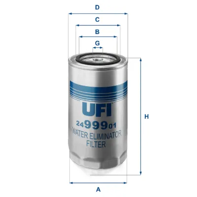 Filtro de combustible UFI 2499901