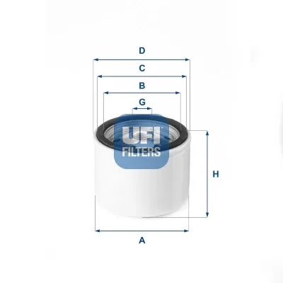 Filtro de aire comprimido de la turbina UFI 27VGT00
