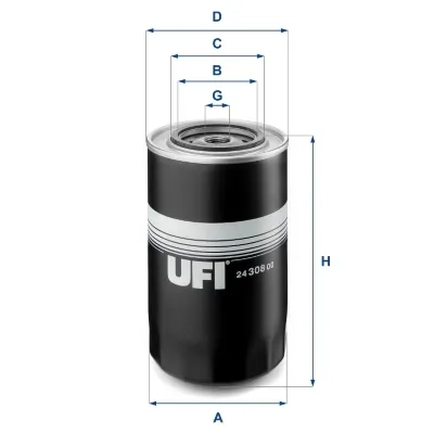 Filtro de combustible 2430800 UFI