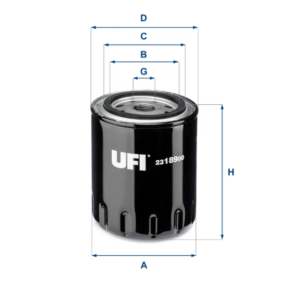 Filtro de aceite 2318900 UFI