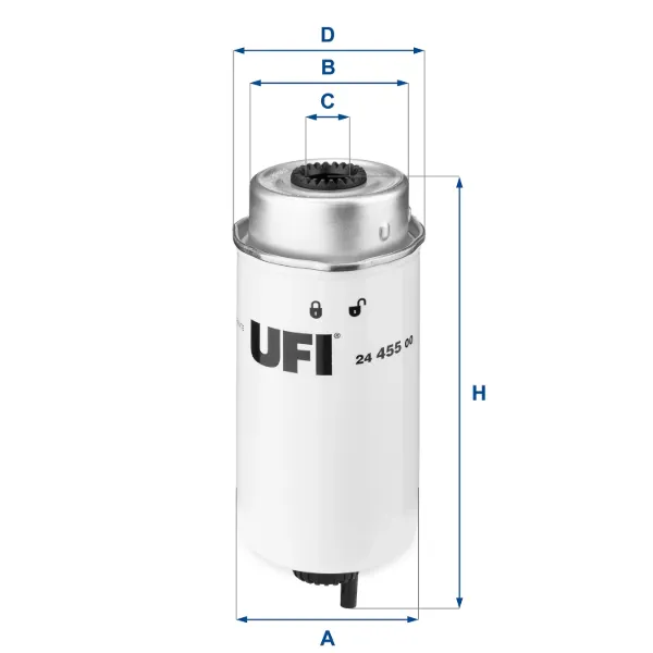 Filtro de combustible 2445500 UFI