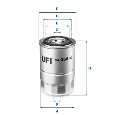Filtro de combustible 2436800 UFI