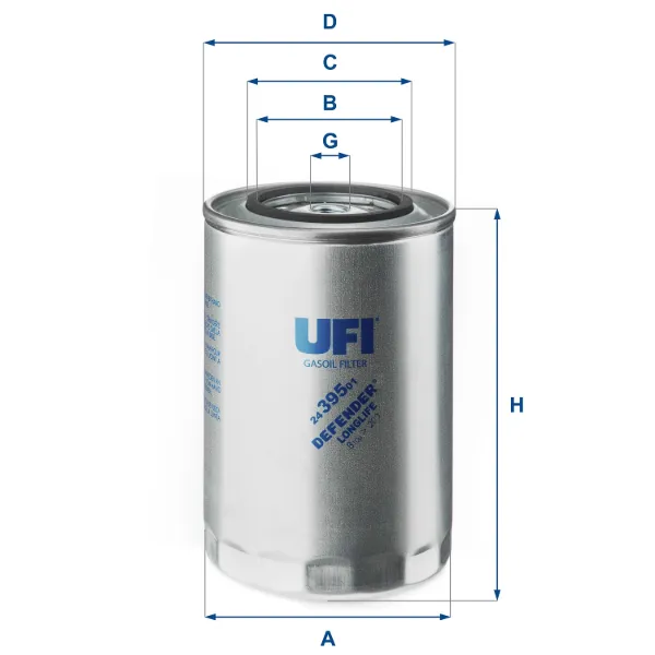 Filtro de combustible 2439501 UFI
