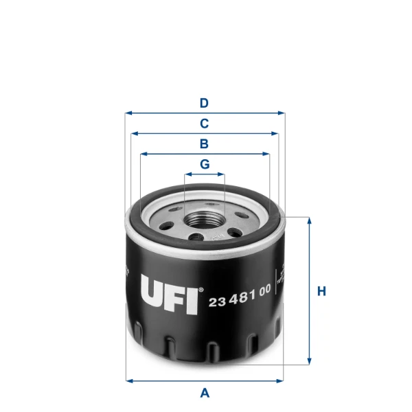 23.481.00 UFI filtro de aceite