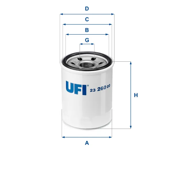 Filtro de aceite 2326000 UFI