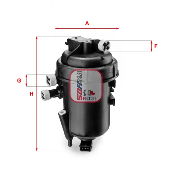 Caja del filtro de combustible S5112GC Sofima