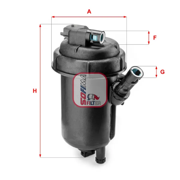 Caja del filtro de combustible S5152GC Sofima