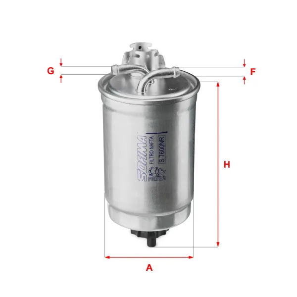 Filtro de combustible S7600NR Sofima