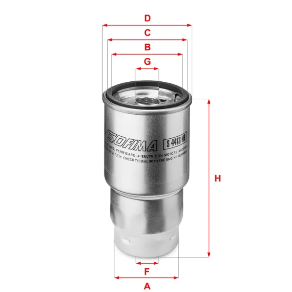 Filtro de combustible S4413NR Sofima