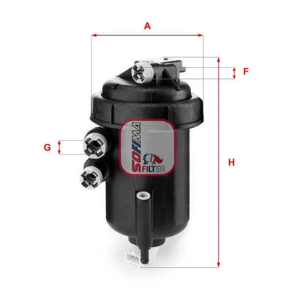 S5127GC Sofima caja, filtro de combustible