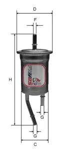 Filtro de combustible S1828B Sofima