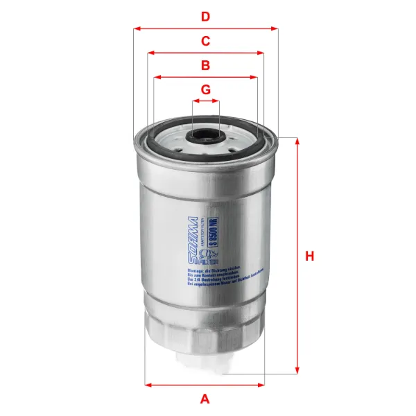 Filtro de combustible S8500NR Sofima