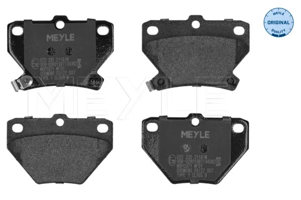 Pastillas de freno traseras Toyota Corolla VERSO (E12J)