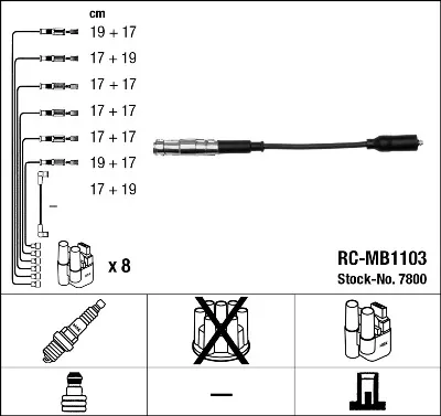 Cables de bujías 7800 NGK