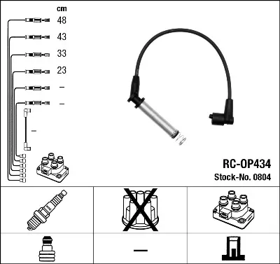 Cables de bujías 0804 NGK