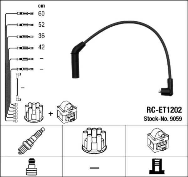 Juego de cables de bujías para Toyota Corolla E8B