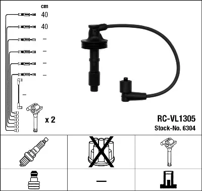 Cables de bujías 6304 NGK