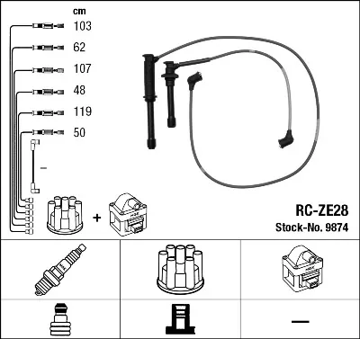 Cables de bujías 9874 NGK