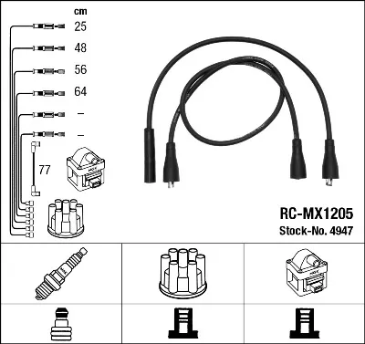 Cables de bujías 4947 NGK