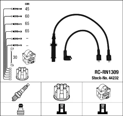 Cables de bujías 44232 NGK